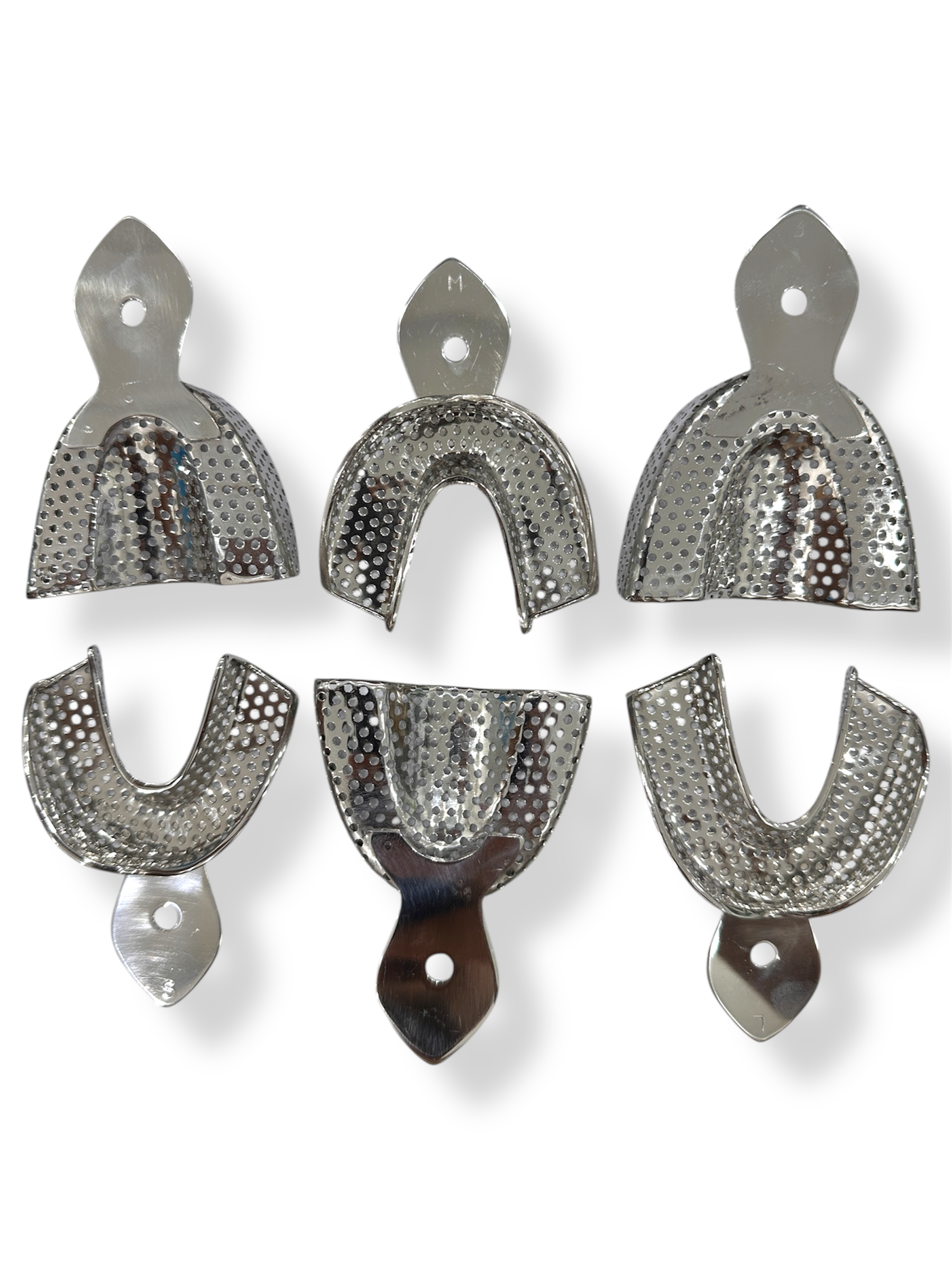 Impression Tray Stainless Steel 6 Pieces U&L All Size