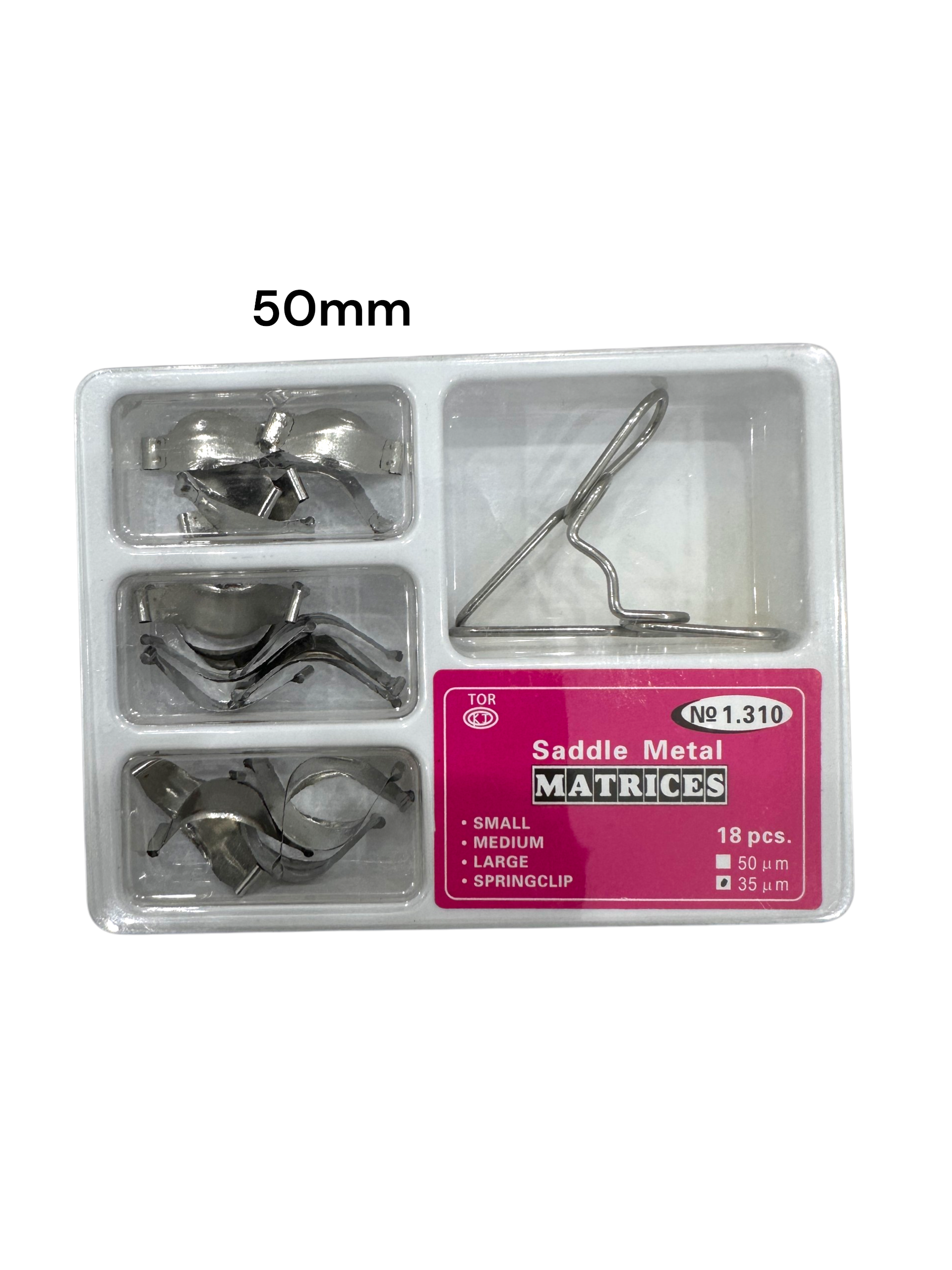 Saddle Contoured Metal Matrix Kit No. 1.310 – With Spring Clip