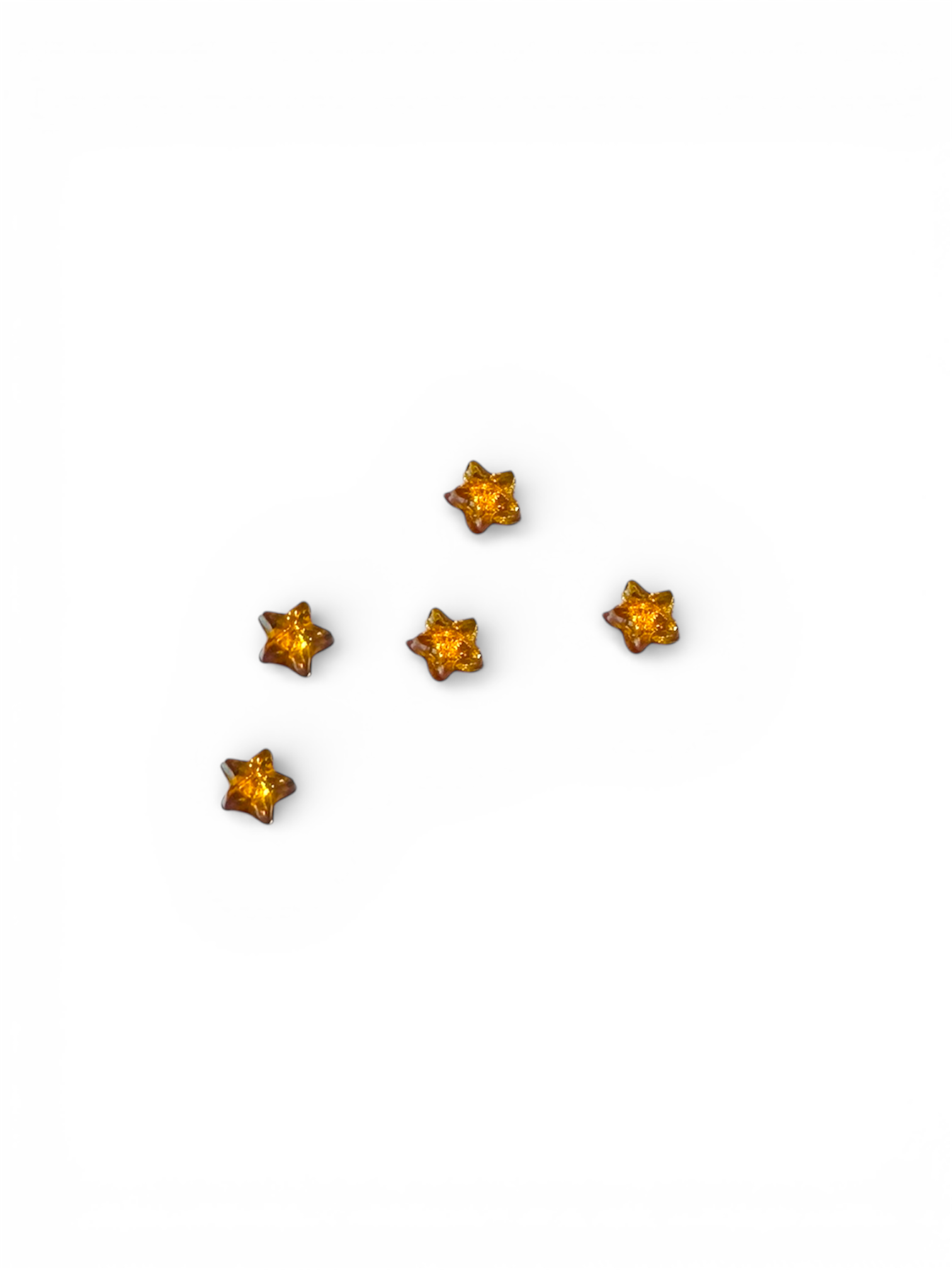 Star-Shaped Dental Teeth Gems – Gold Colour Tooth Ornament Jewelry 5 Pcs