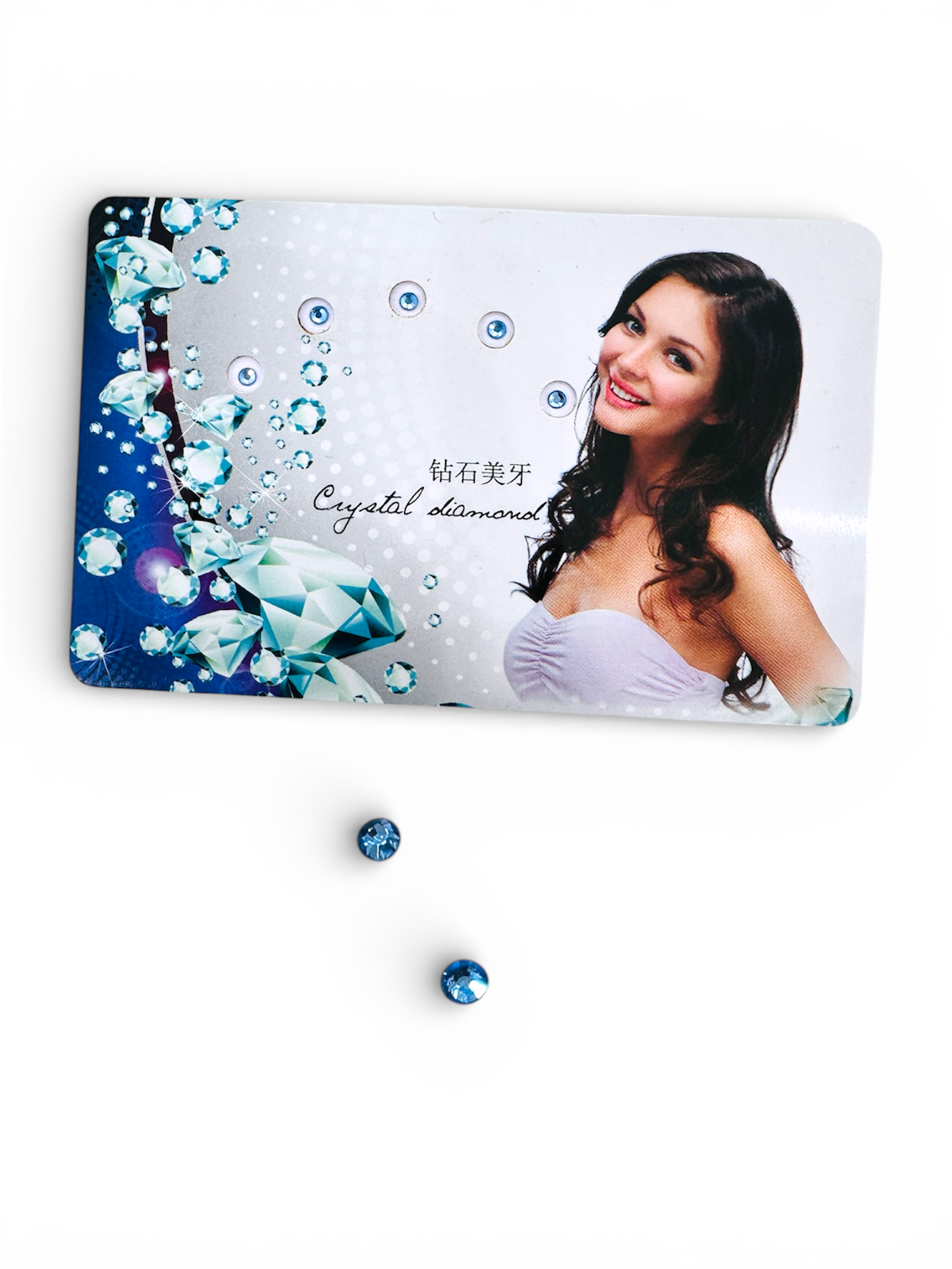 Blue Teeth Gems – Simple Round Tooth Ornament Jewelry 5 Pcs
