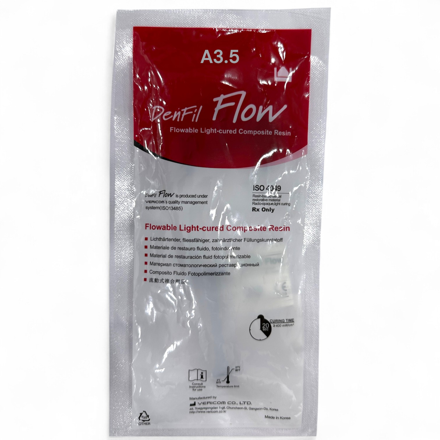 Denfil Flow Light Cured Flowable Composite Resin for Precision Esthetic Fillings