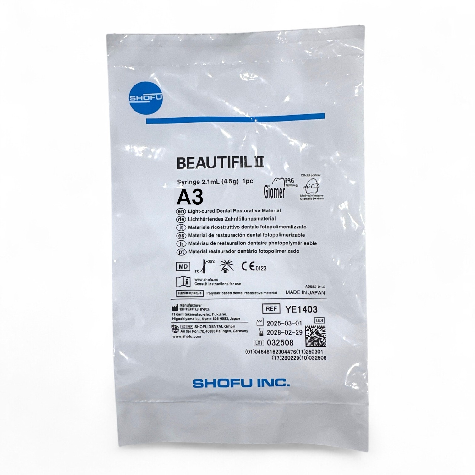Shofu Beautifil II Hybrid Composite – Light-Cured Restorative Dental Material 4.5g