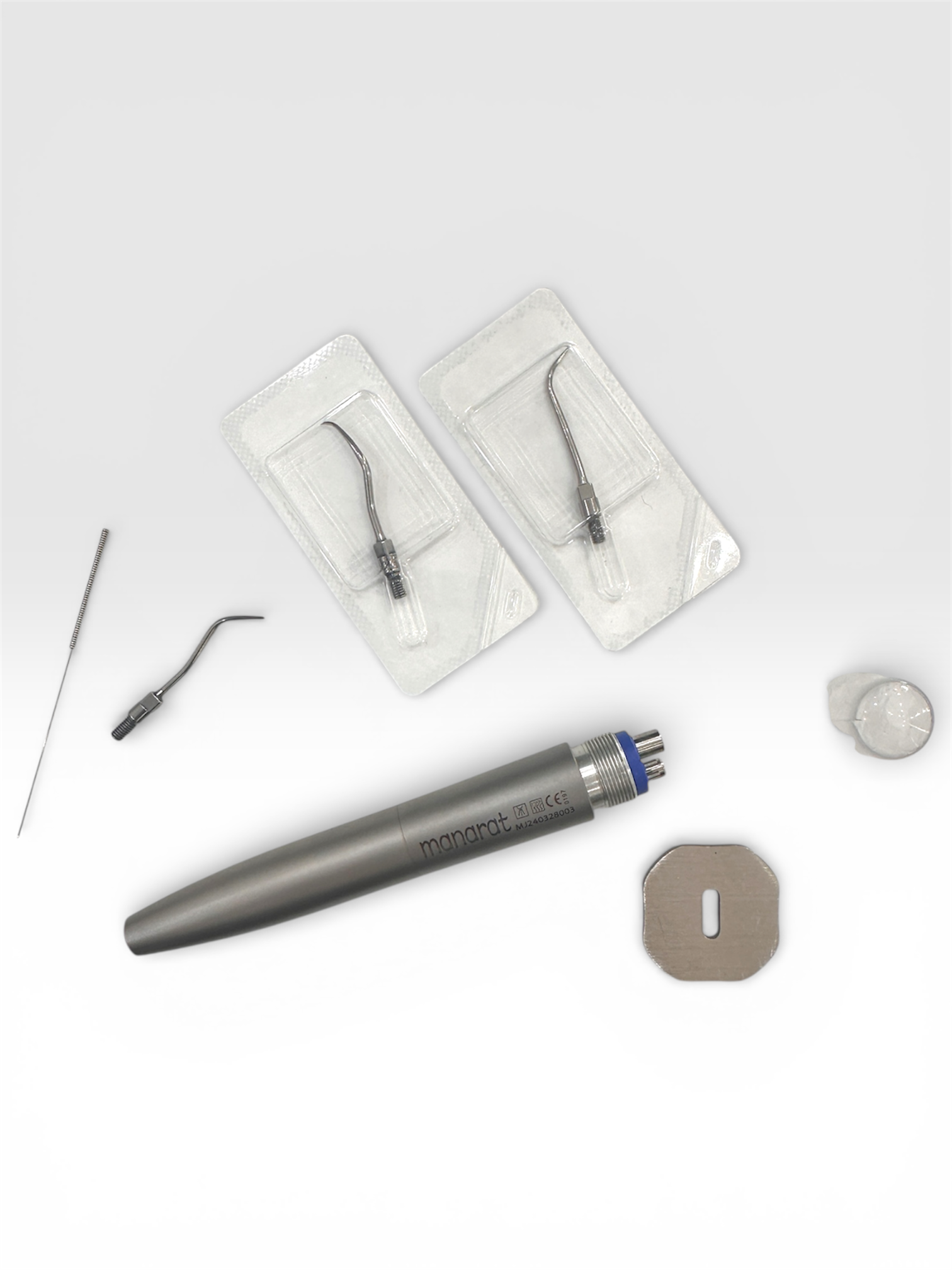 Manarat Air Scaler Handpiece + Tip Set – Pneumatic Dental Scaler with User Manual