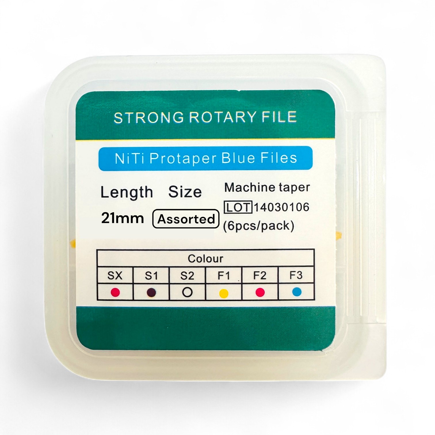 NiTi Protaper Blue Rotary Files – RCF System Assorted Size — L31mm