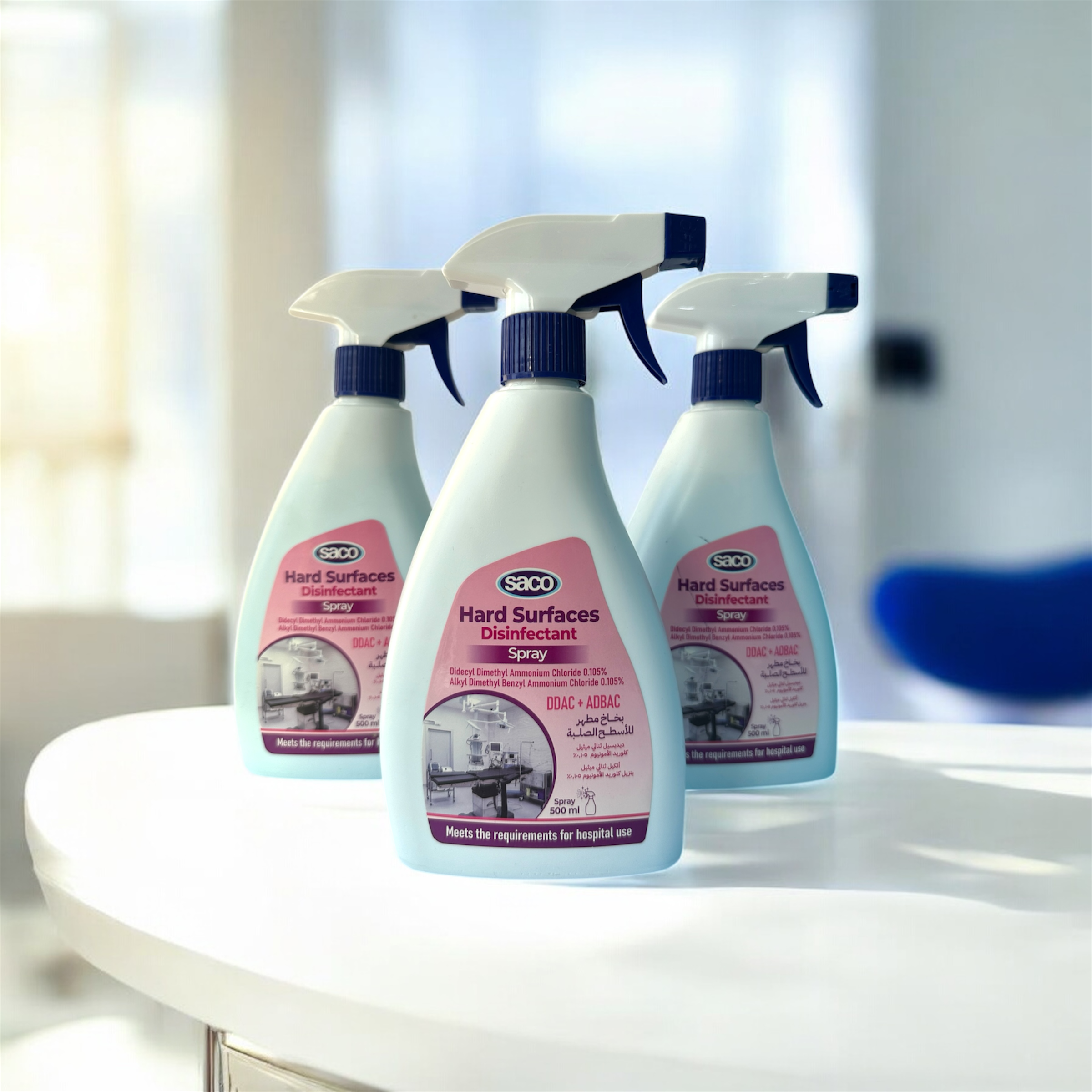 Saco Hard Surface Spray – Fast Acting Disinfectant for Dental & Medical Surfaces
