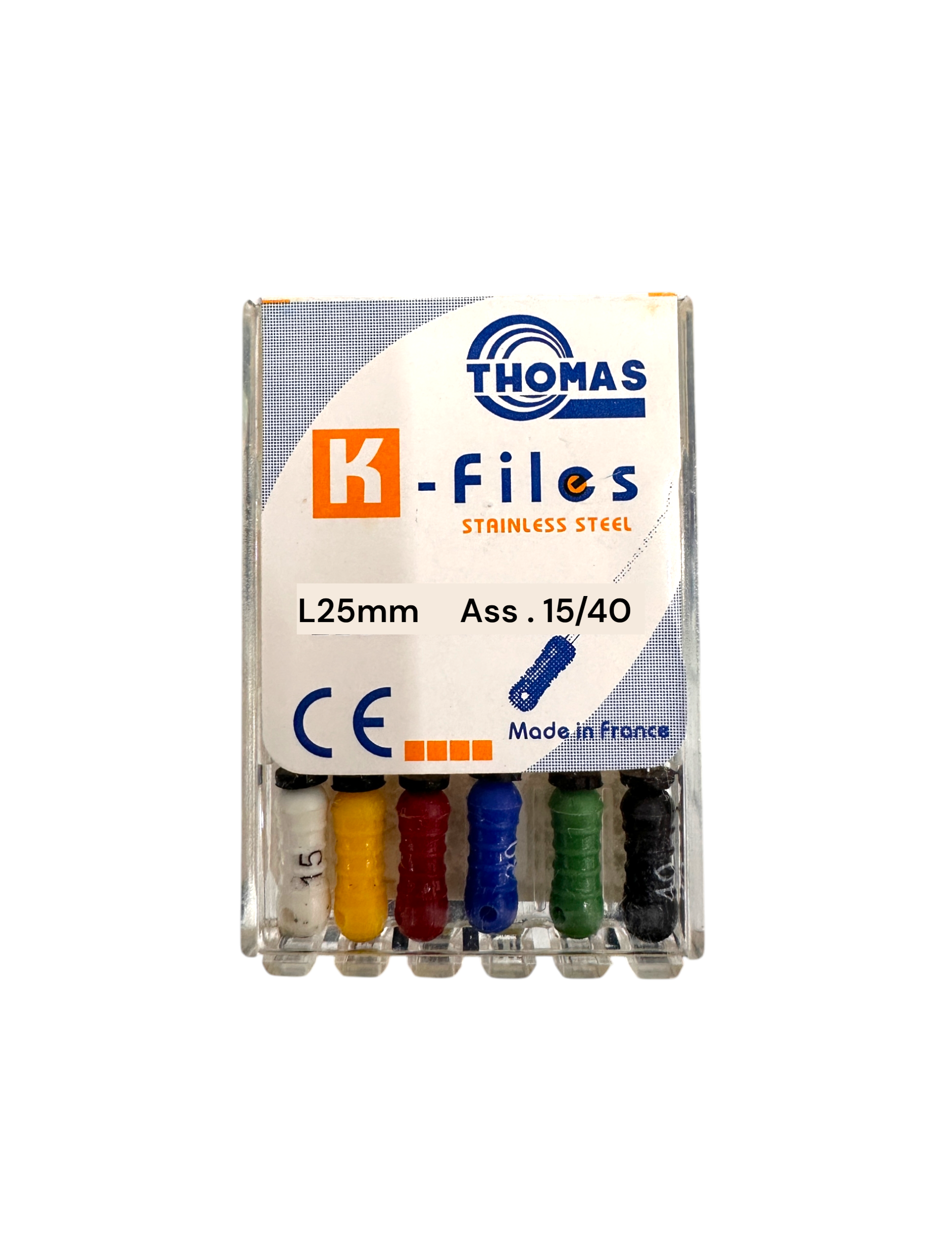 K-File Endo – Assorted Sizes 15–40, 6 Pcs