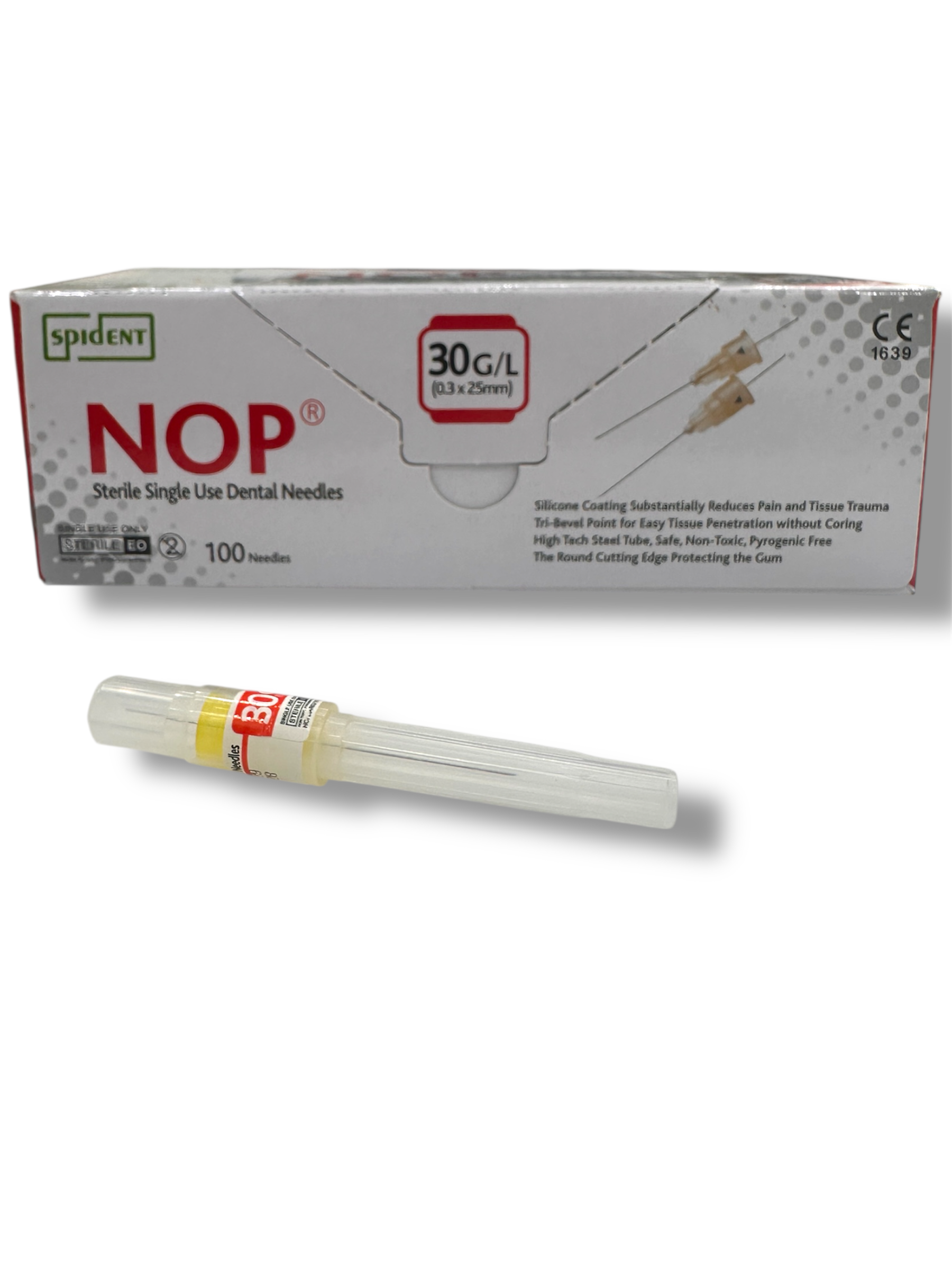 Needle 30G Long – 0.3 × 25mm Spident NOP® Sterile Dental