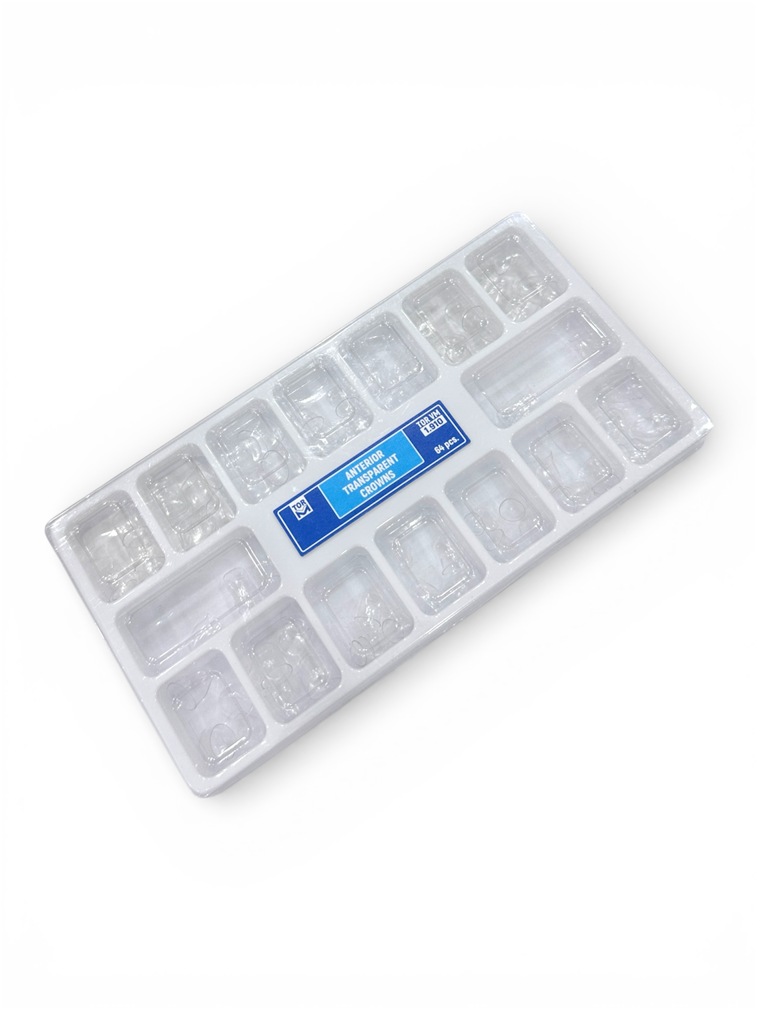 Transparent Strip Crown Kit – Pediatric Clear Composite Crown Forms (64 Pcs Assorted Sizes)