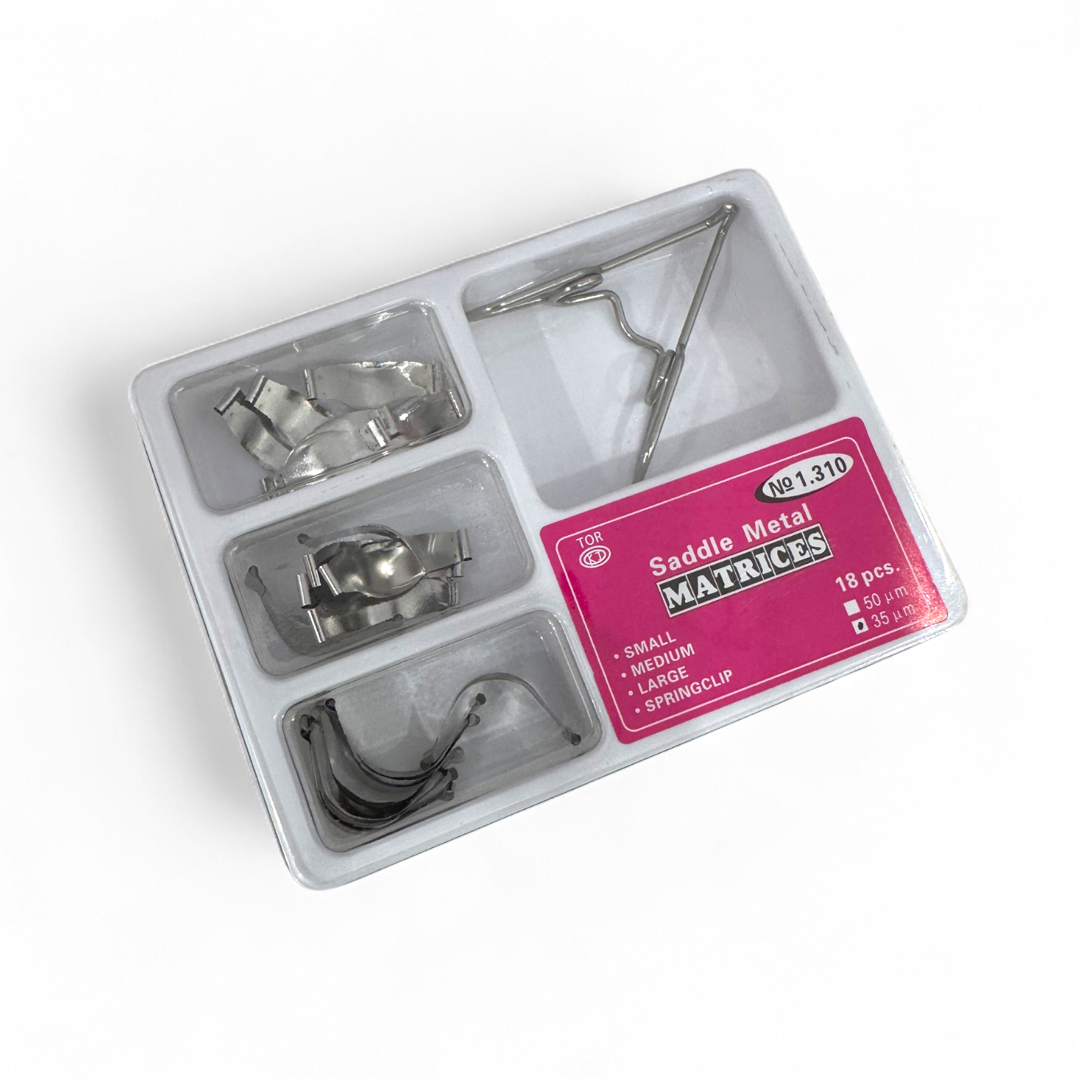 Saddle Contoured Metal Matrix Kit No. 1.310 – With Spring Clip