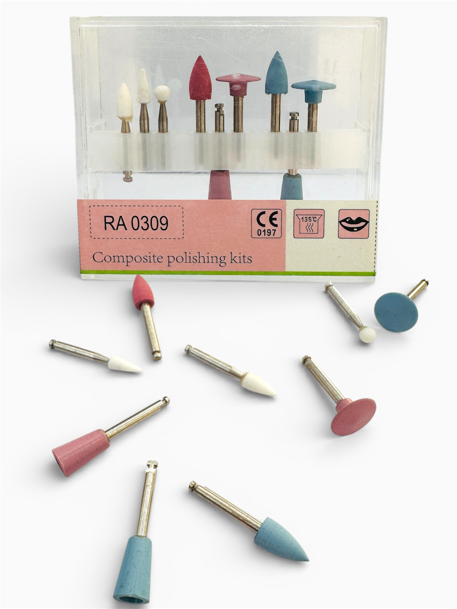 Composite Polishing Kit – 9pcs RA Low-Speed Handpiece
