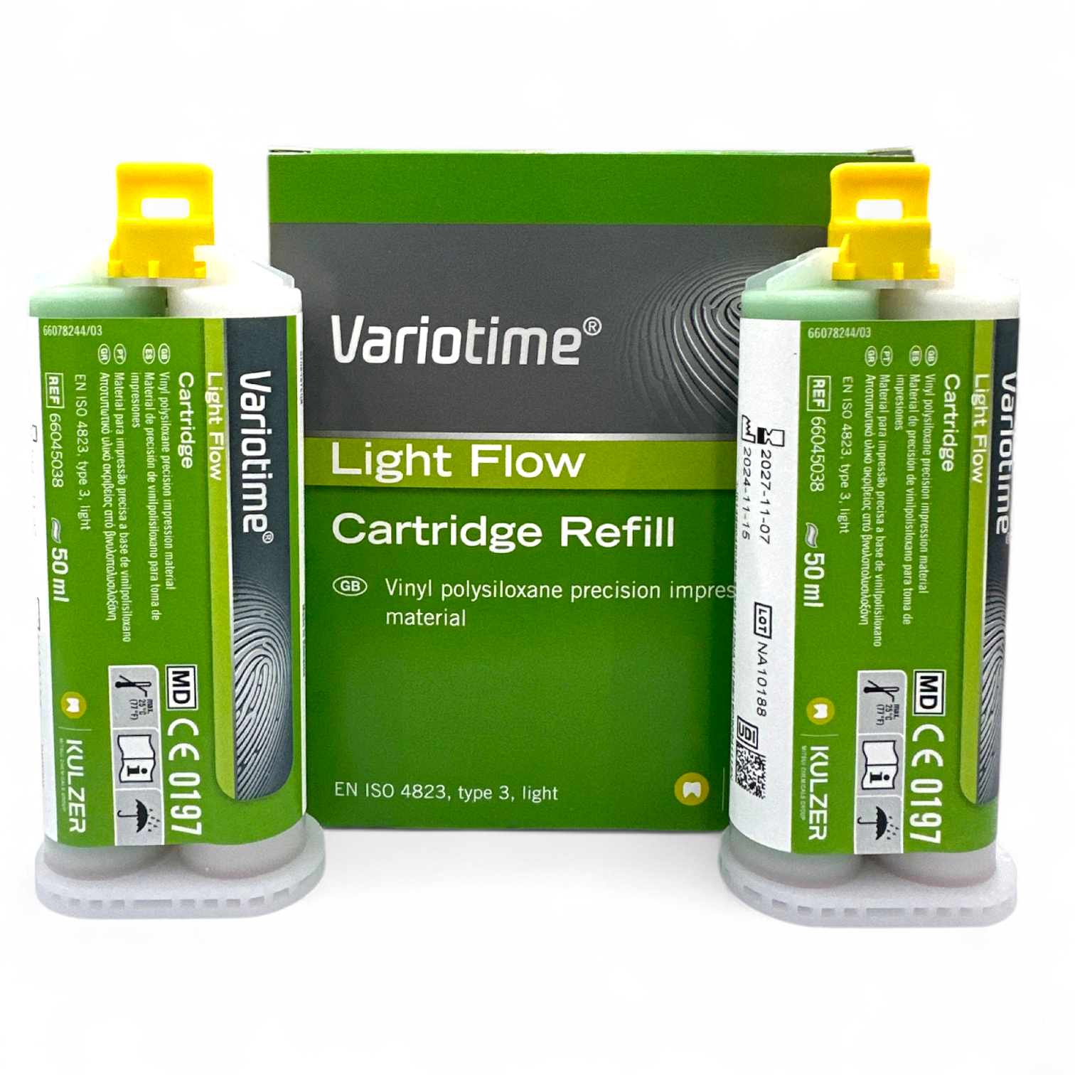 Variotime Light Flow Cartridge Refill – VPS Dental Impression Material (2×50 ml + Tips)