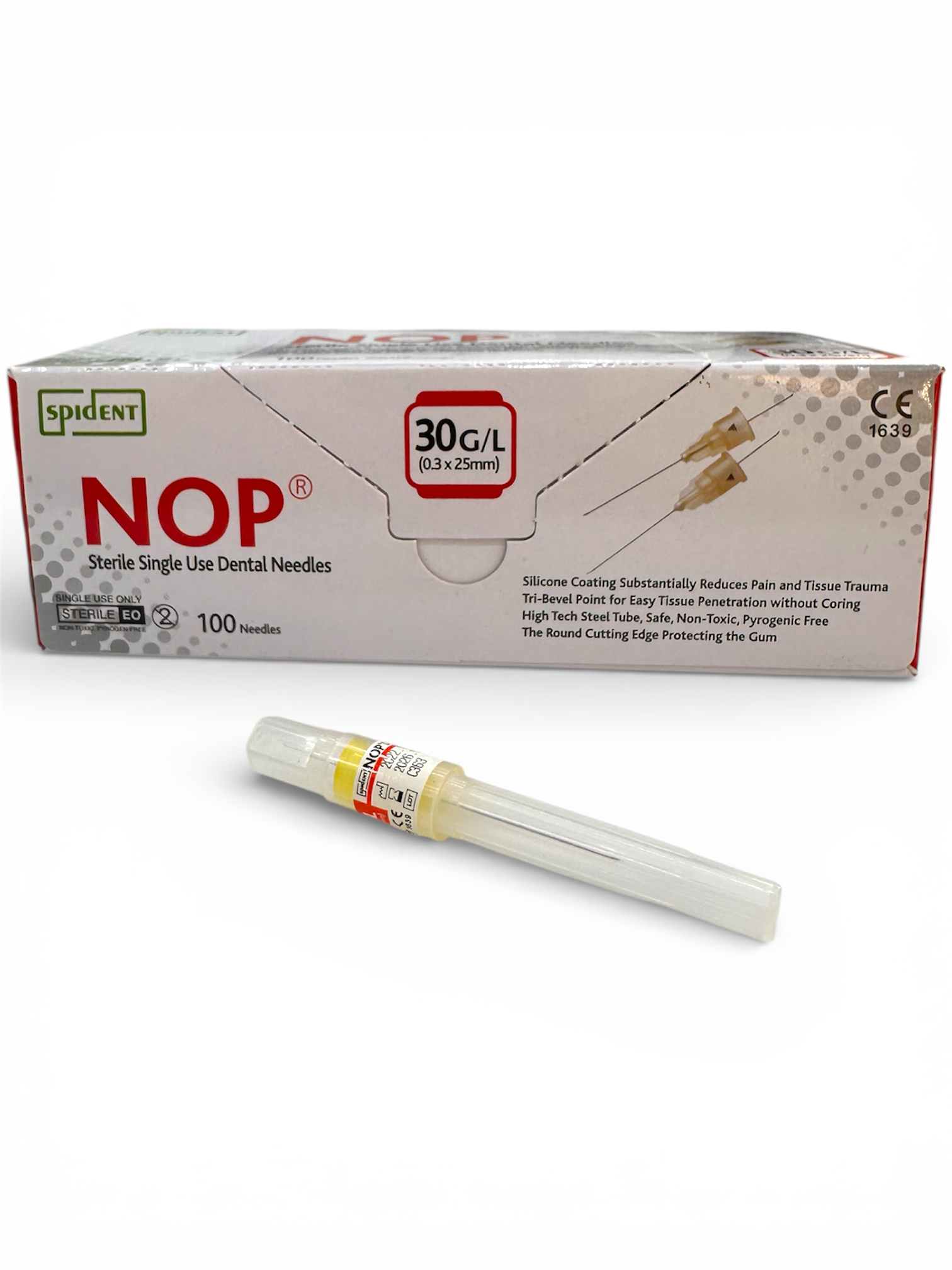 Needle 30G Long – 0.3 × 25mm Spident NOP® Sterile Dental