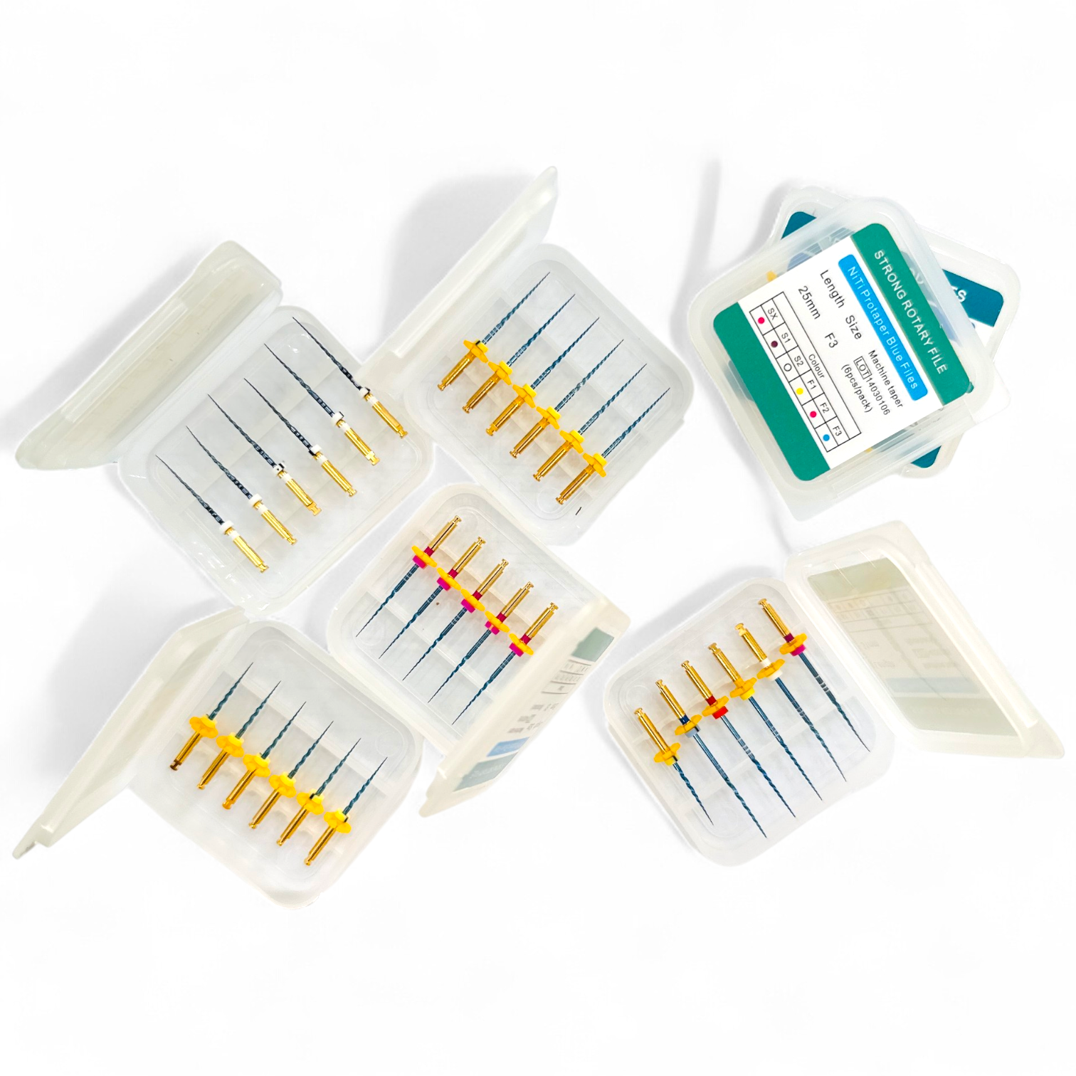 NiTi Protaper Blue Rotary Files – RCF System Assorted Size  — L31mm