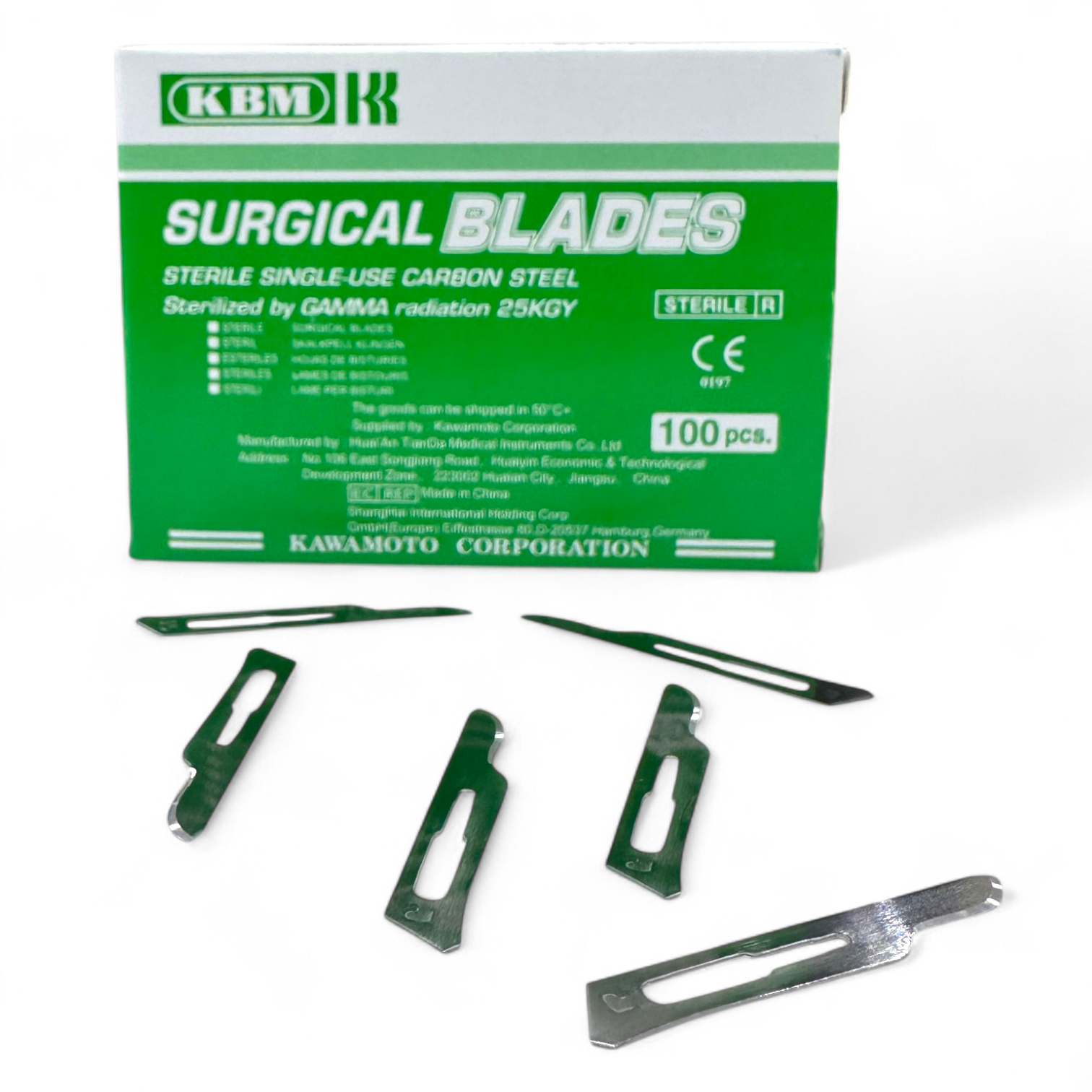 Surgical Blades Carbon Steel – Single‑Use Sterile Blades – 100 Pieces