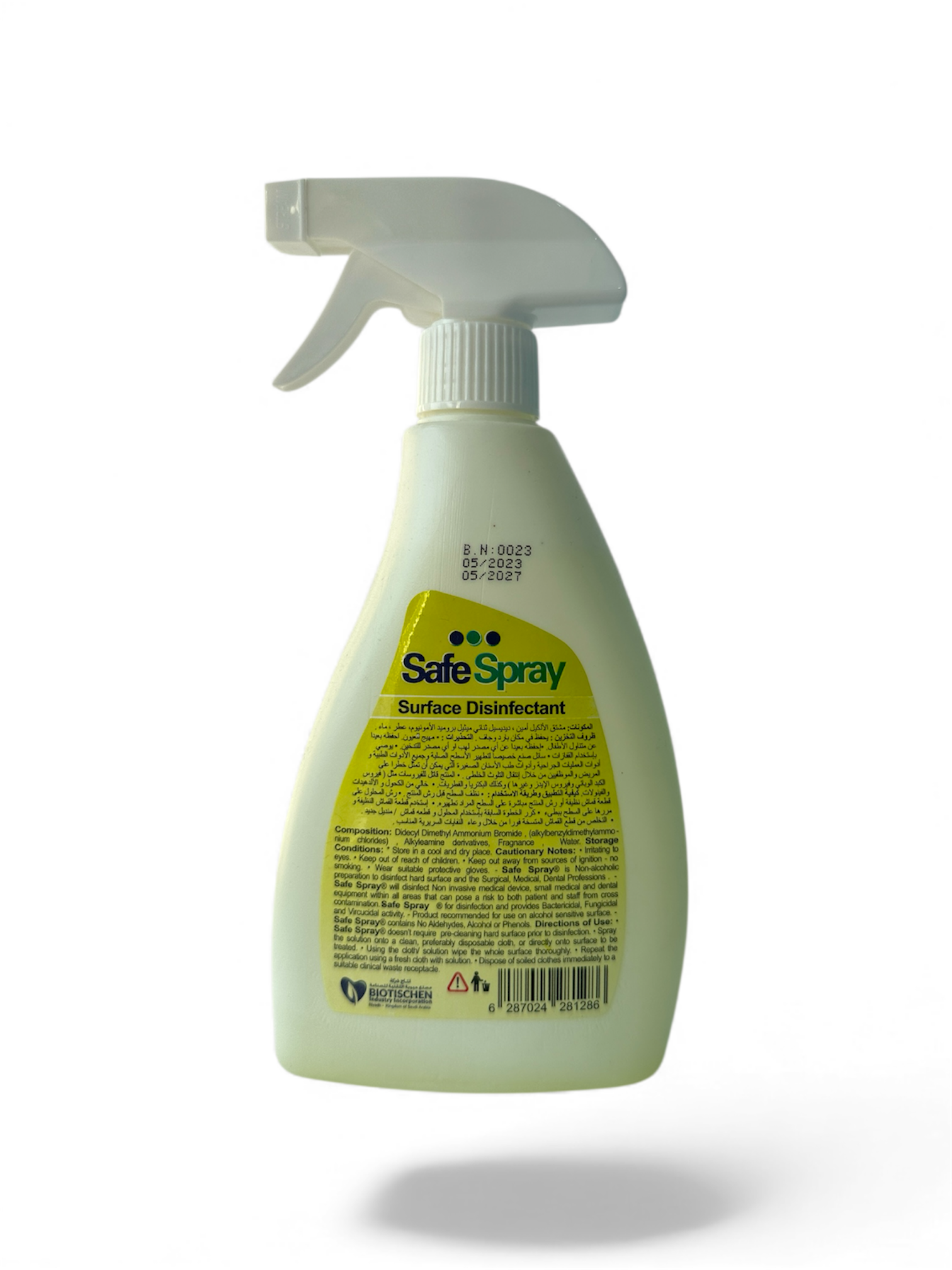 Safe Spray Disinfectant – Fast Acting Surface Cleaner for Clinics 500ml