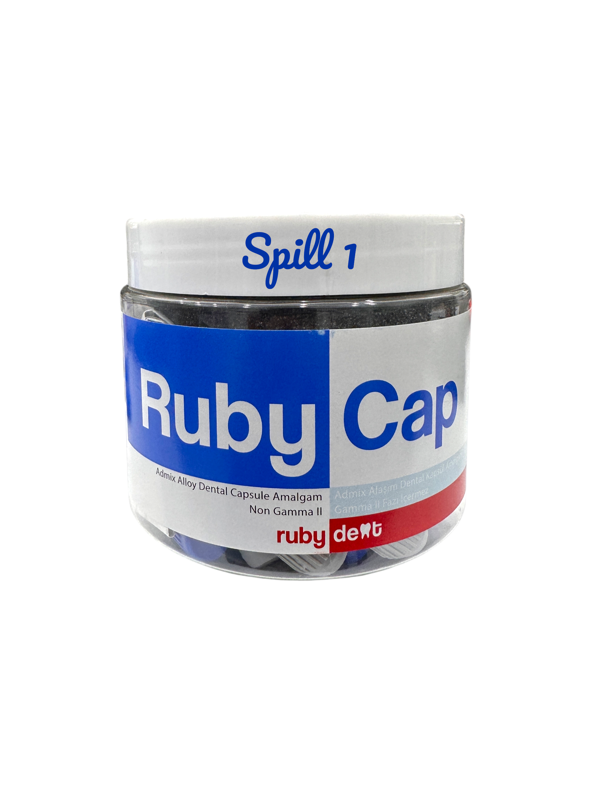 Ruby Cap Admix Alloy Dental Capsule – Amalgam Spill 1 — 3